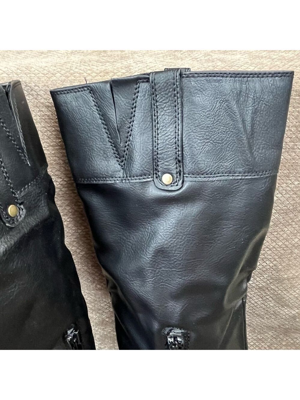 Rampage Matangi Black Smith Women’s Faux Leather Boots size 7. New in Box - Picture 9 of 14